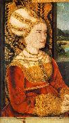 STRIGEL, Bernhard Portrait of Sybilla von Freyberg (born Gossenbrot) er France oil painting artist